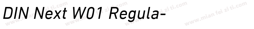 DIN Next W01 Regula字体转换